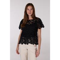 Jansen Amsterdam - Zwart | Dames | Top | Zwart | 46 | regular | Kamst mode