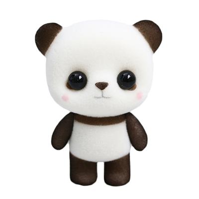 Beetje schattig PVC massaal dieren Panda Dolls verjaardag cadeau kinderen speelgoed grootte: 4.5 * 3 5 * 6 cm (zwart wit)