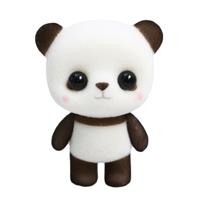 Beetje schattig PVC massaal dieren Panda Dolls verjaardag cadeau kinderen speelgoed grootte: 4.5 * 3 5 * 6 cm (zwart wit)
