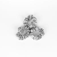 Zijden Scrunchies Groot Silver