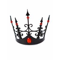 Boze koningin kroon/tiara zwart voor dames   -