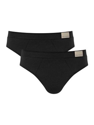 Sloggi - 2p Brief - Go Natural - zwart, Maat:M