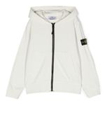 Stone Island Junior veste zippée à patch logo - Gris