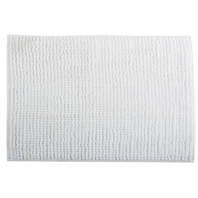 MSV Badkamerkleedje/badmat tapijt - voor op de vloer - ivoor wit - 50 x 80 cm