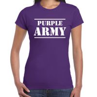 Purple army/Paarse leger supporter/fan t-shirt paars voor dames - Toppers/Paarse vrijdag - thumbnail