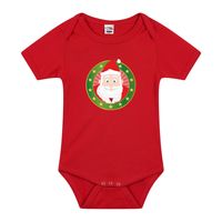 Kerst romper met Kerstman print rood voor babys Kerst romper met Kerstman print rood voor babys