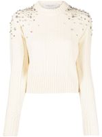 Golden Goose crystal-embellished virgin wool jumper - Tons neutres