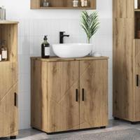 Badkamer Kast met plank artisanaal eikenkleurig 61 x 35 x 64 cm