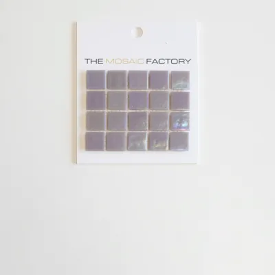 The Mosaic Factory Amsterdam Mozaiek Tegel Vierkant - Licht Grijs Glas Parelmoer Serie 322x322 mm