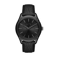 Horlogeband Armani AX2805 Leder Zwart 22mm