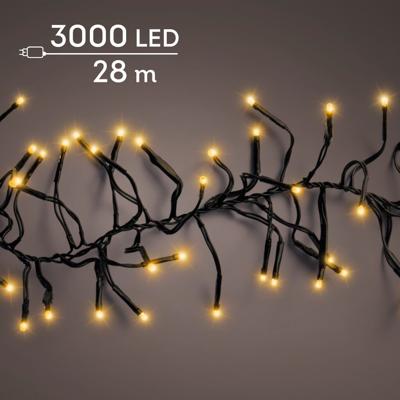Clusterverlichting led 3000 lampjes klassiek warm