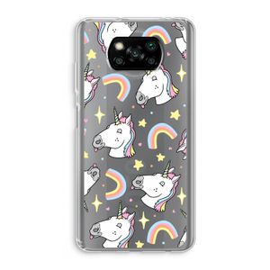 Rainbow Unicorn: Xiaomi Poco X3 NFC Transparant Hoesje