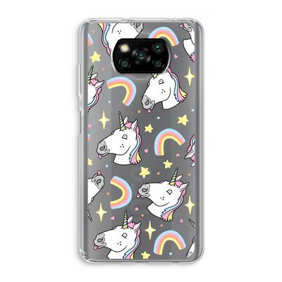 Rainbow Unicorn: Xiaomi Poco X3 NFC Transparant Hoesje
