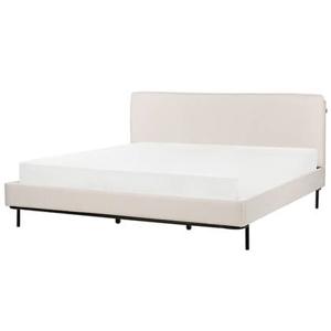 Beliani - CORIO - Tweepersoonsbed - Crème - 180 x 200 cm - Polyester