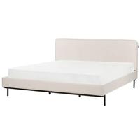 Beliani - CORIO - Tweepersoonsbed - Crème - 180 x 200 cm - Polyester