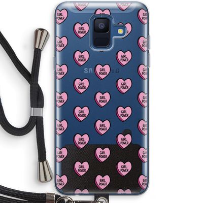 GIRL POWER: Samsung Galaxy A6 (2018) Transparant Hoesje met koord