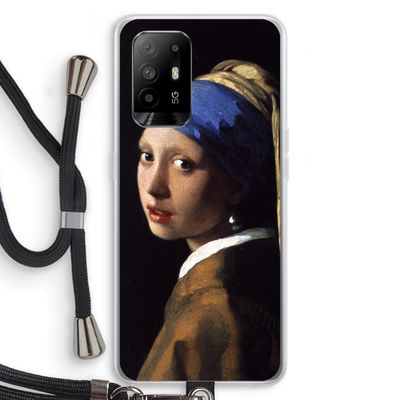 The Pearl Earring: Oppo A94 5G Transparant Hoesje met koord