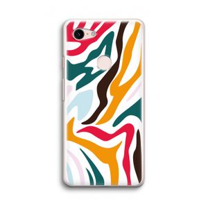Colored Zebra: Google Pixel 3 Transparant Hoesje