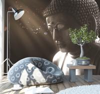 Zen ruimte fotobehang hoofd Boeddha