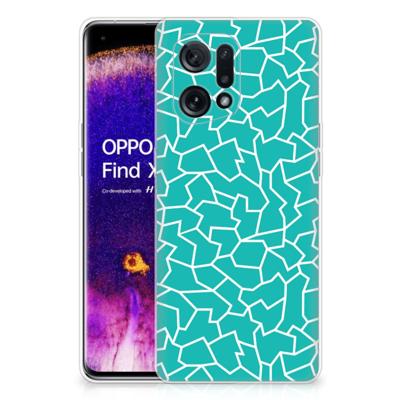 OPPO Find X5 | Hoesje maken | Cracks Blue
