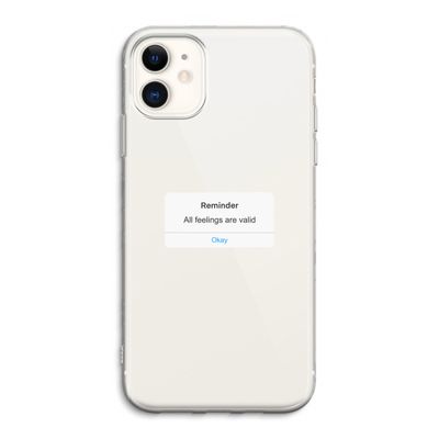 Reminder: iPhone 11 Transparant Hoesje