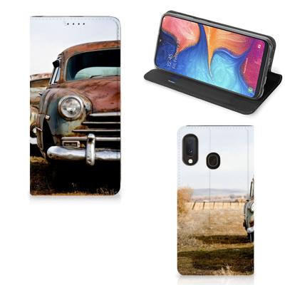 Samsung Galaxy A20e Stand Case Vintage Auto