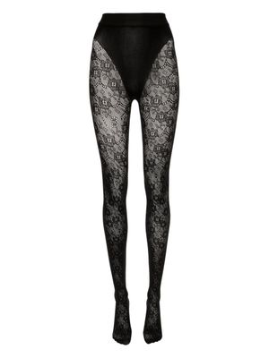 Victoria Beckham collants à motif monogrammé VB - Noir