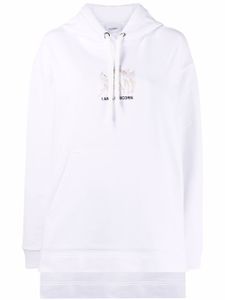 Burberry hoodie à broderies - Blanc