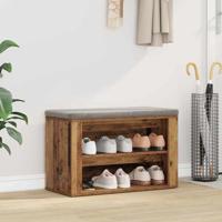 Schoenenrek met plank Oud hout 75 x 35 x 45 cm Bewerkt hout