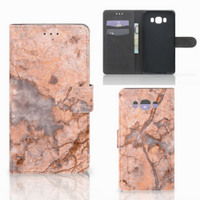 Samsung Galaxy J7 2016 Bookcase Marmer Oranje - thumbnail