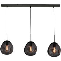 Masterlight Glazen hanglampLava 3x smoke glas Ø 24cm - 2761-05-100-3-05-61