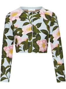 Oscar de la Renta cardigan Claudia à fleurs en jacquard - Rose