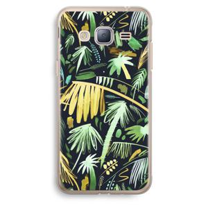 Tropical Palms Dark: Samsung Galaxy J3 (2016) Transparant Hoesje