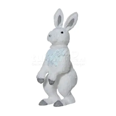 Kerstpop Konijn Polyester Wit 100cm