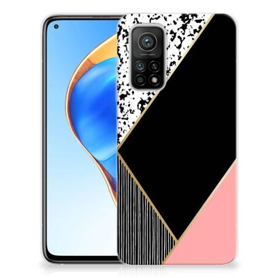 Xiaomi Mi 10T | 10T Pro | TPU Hoesje | Zwart Roze Vormen