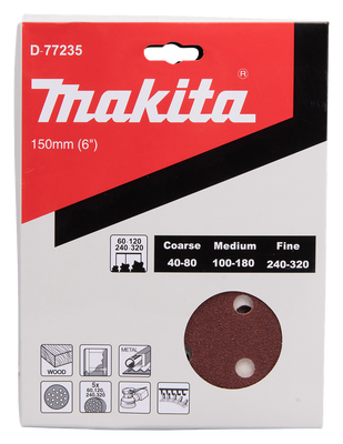 Makita Accessoires Schuurschijf 150mm Red Velcro - D-77235 D-77235