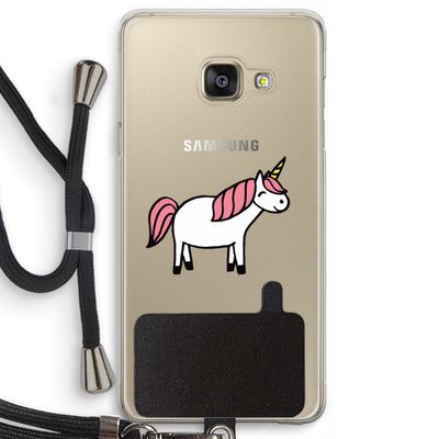 Eenhoorn: Samsung Galaxy A3 (2016) Transparant Hoesje met koord