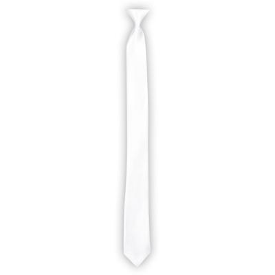 Verkleed stropdas - wit - 50 cm - breed 6 cm - Voor volwassenen - Carnaval