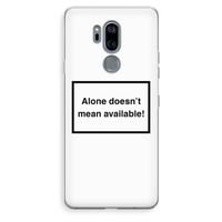 Alone: LG G7 Thinq Transparant Hoesje