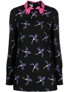 Valentino Garavani Pre-Owned chemise imprimée Fairy Fowers en soie - Noir