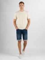 247Jeans Elm Short J04 Medium Blue - Heren Jeans - Slim Fit Jeans - Korte spijkerbroek