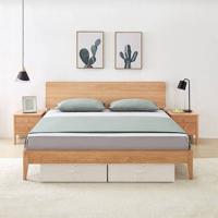 VidaXL Opbergboxen 2 st 70x40x18 cm stof crèmekleurig