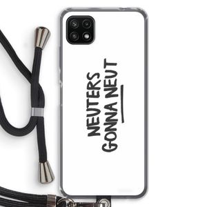 Neuters: Samsung Galaxy A22 5G Transparant Hoesje met koord