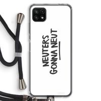 Neuters: Samsung Galaxy A22 5G Transparant Hoesje met koord
