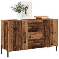 Dressoir 100x36x60 cm bewerkt hout oud houtkleurig