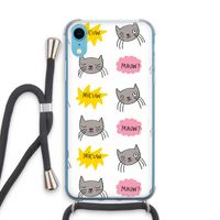 Meow: iPhone XR Transparant Hoesje met koord