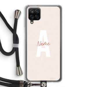 Strawberry Milkshake: Samsung Galaxy A12 Transparant Hoesje met koord