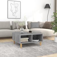 Salontafel 60x60x30 cm bewerkt hout grijs sonoma eikenkleurig