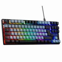 Gaming toetsenbord - The G-Lab - KEYZ CAESIUM - RGB - Grijs & Zwart - TKL