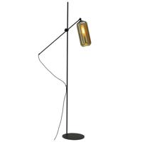 Masterlight Verstelbare vloerlampQuinto Smoke zwart met smoke cilinderglas - 1260-05-05-5